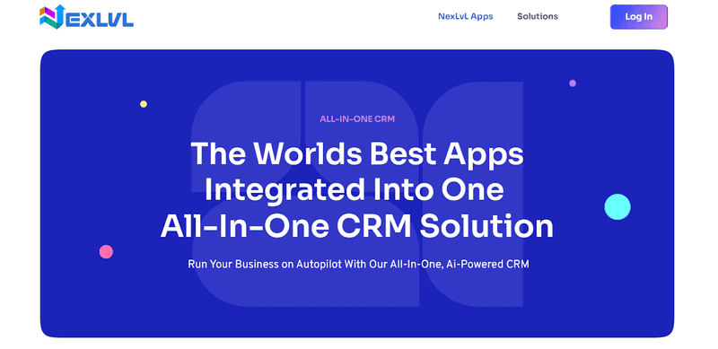 Screenshot of NexLvL’s home page