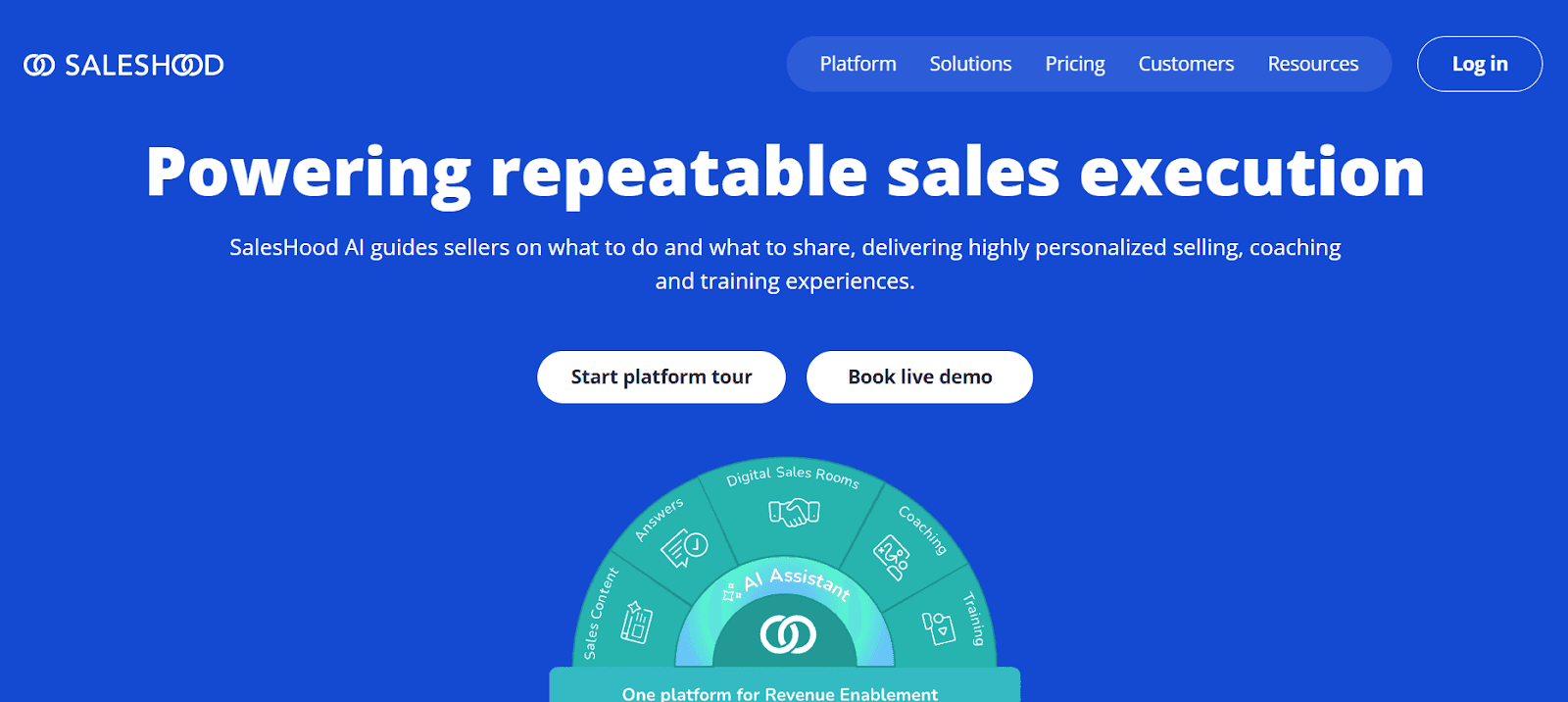 Screengrab of SalesHood video coaching platform