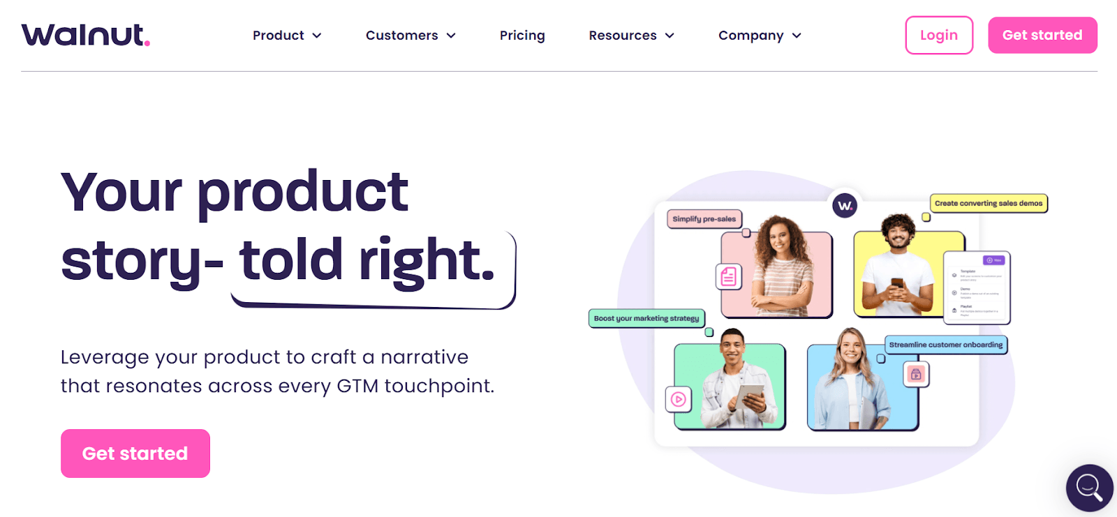 A screenshot of Walnut interactive demo software