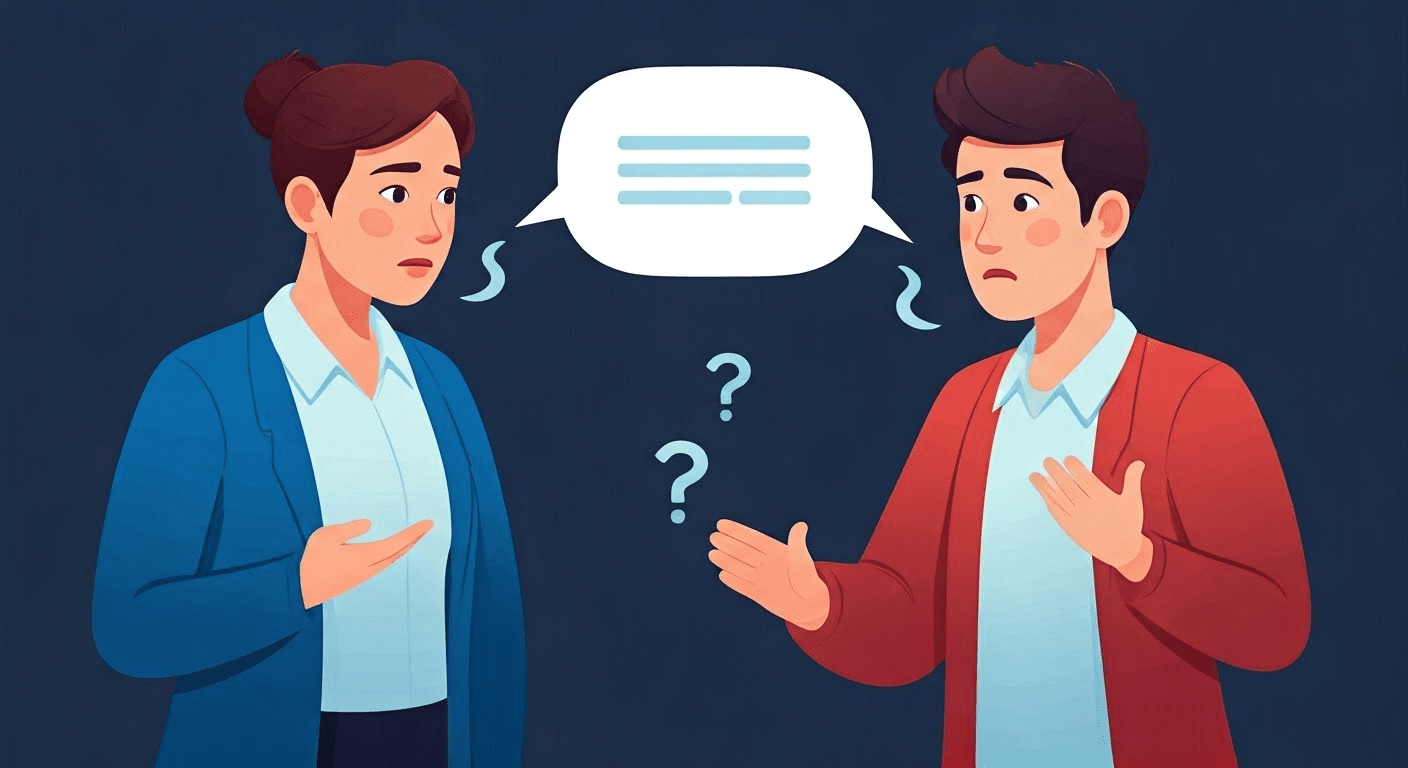 Illustration of confused individuals