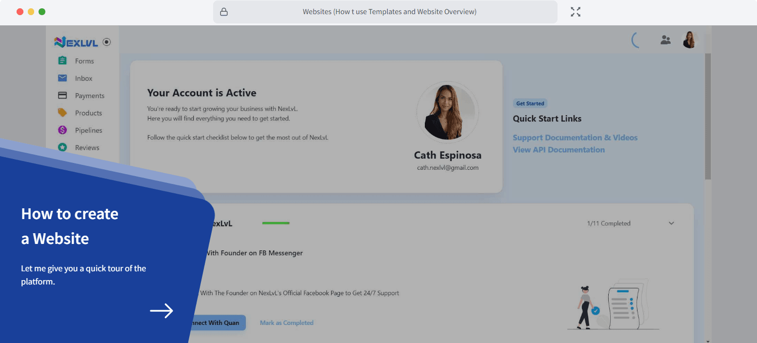 Screenshot of NexLvL demo automation