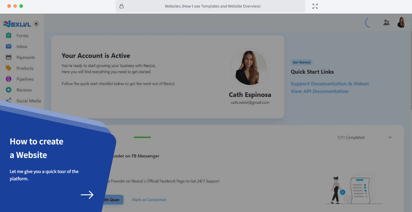 Screenshot of NexLvL demo