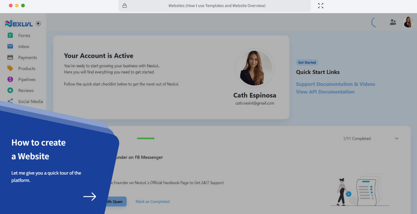 Screenshot of NexLvL demo