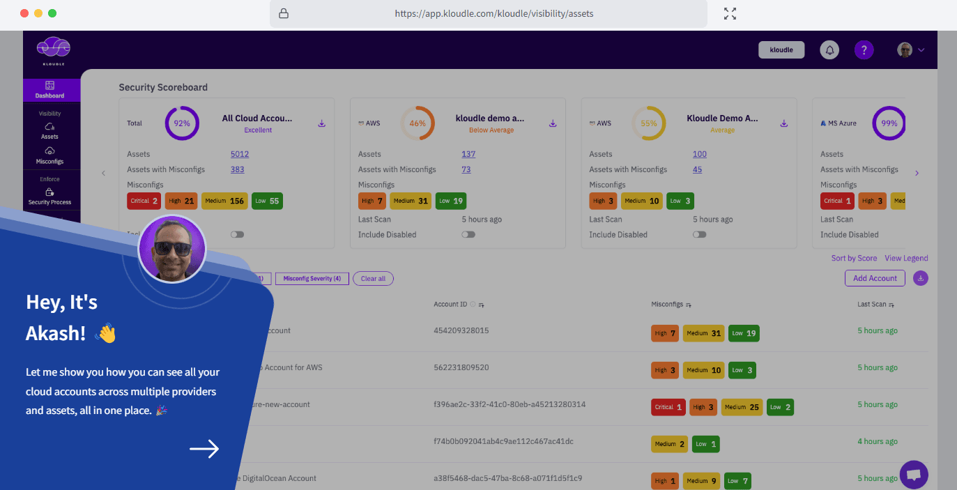 Screenshot of Kloudle demo