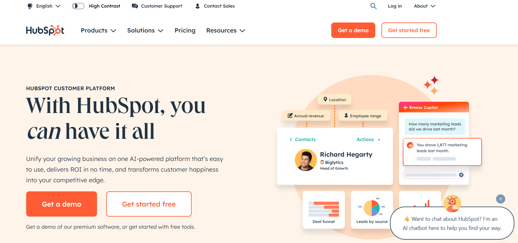 Screenshot of Asana home page