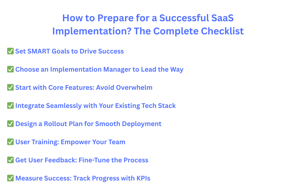 How to Prepare for a Successful SaaS Implementation? The Complete Checklist