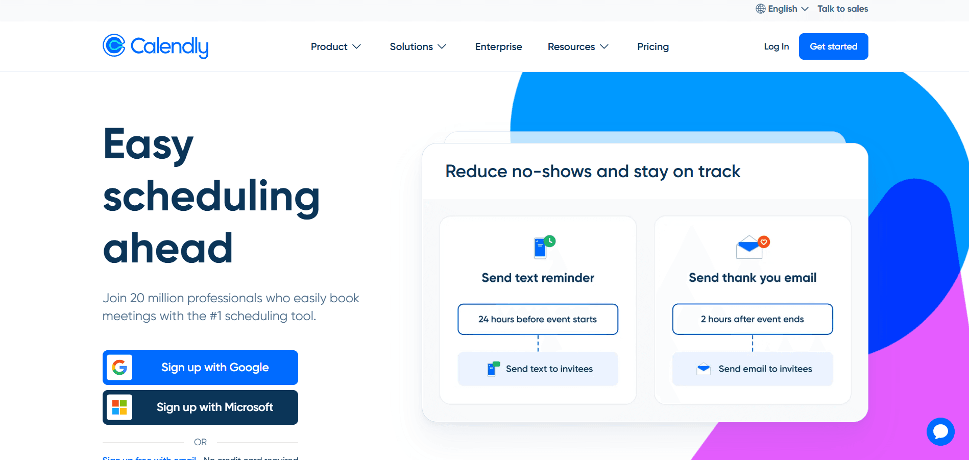 Calendly homepage screenshot