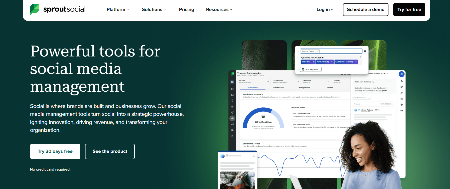 Sprout Social home page