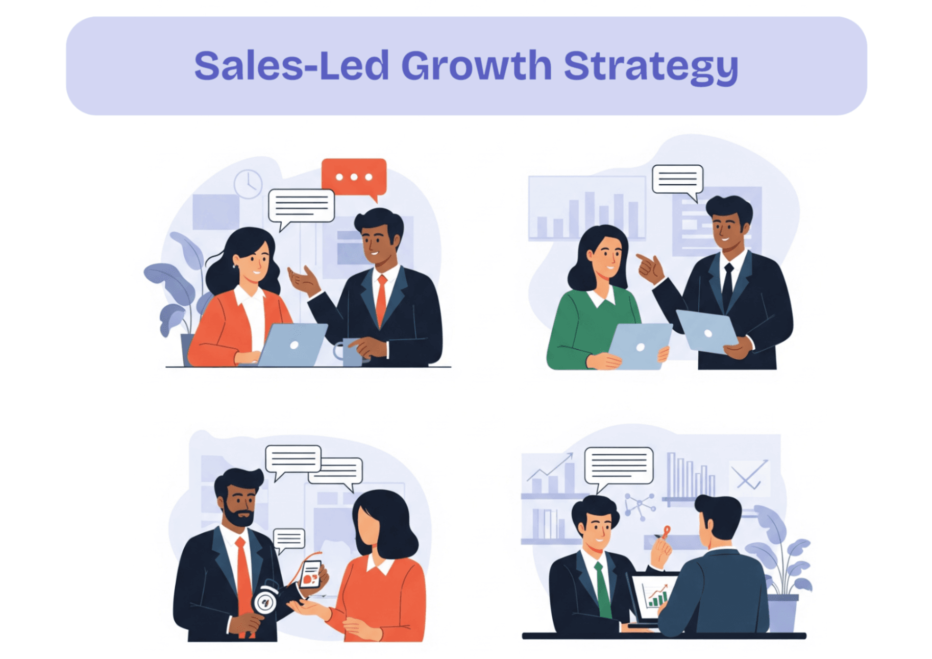 Illustration of sales-led growth strategy