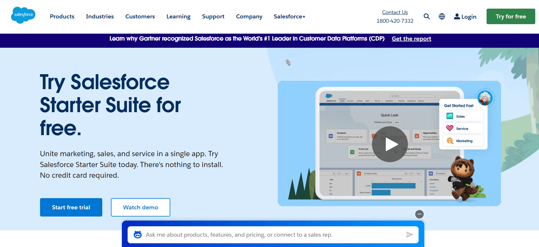 Salesforce homepage