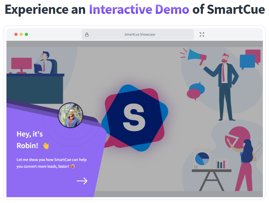 Screenshot of SmartCue homepage
