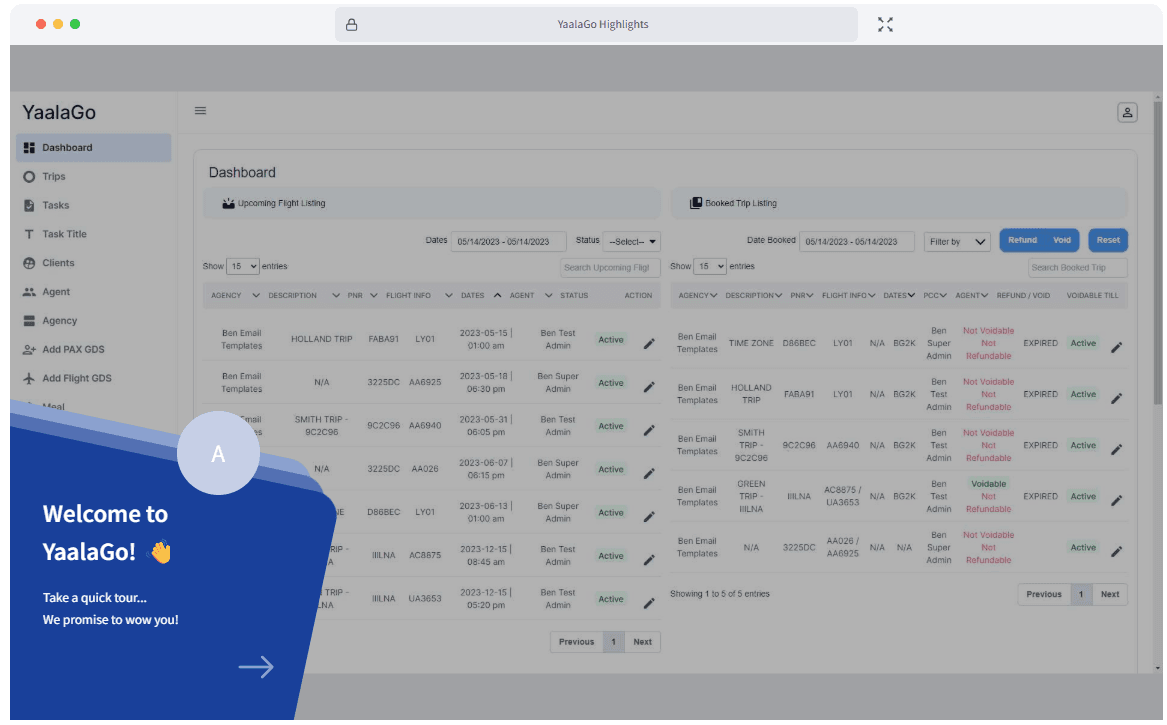 Screenshot of YaalaGo demo