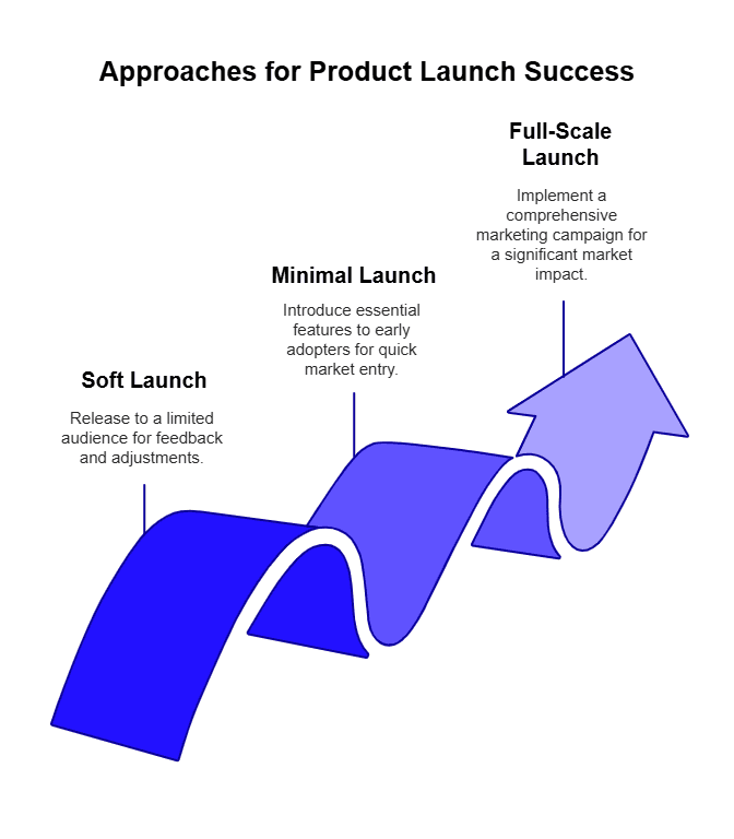 Infographics of  product launch approaches