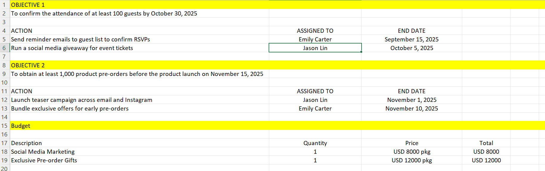 Product Launch Template