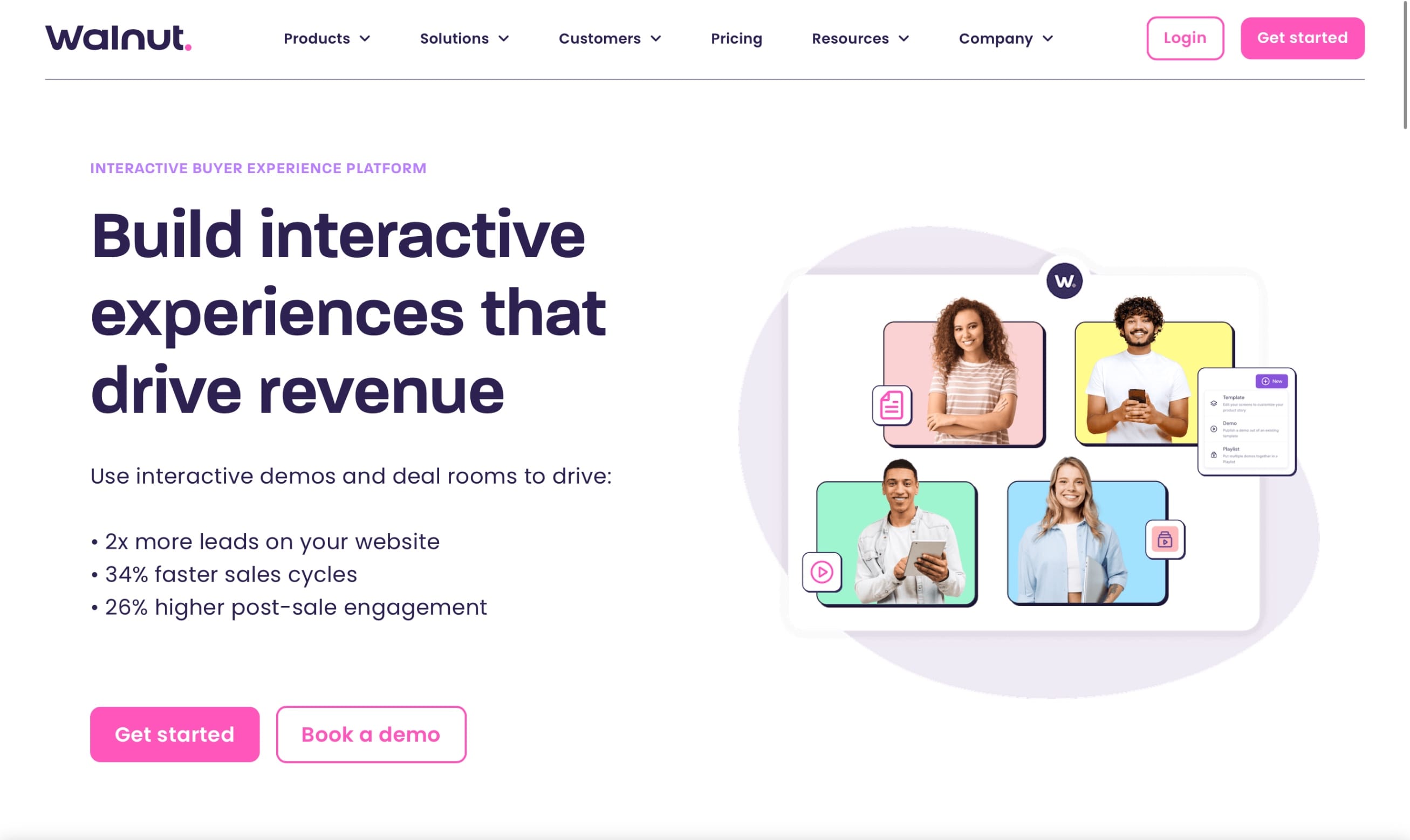 Walnut Landing Page Screenshot