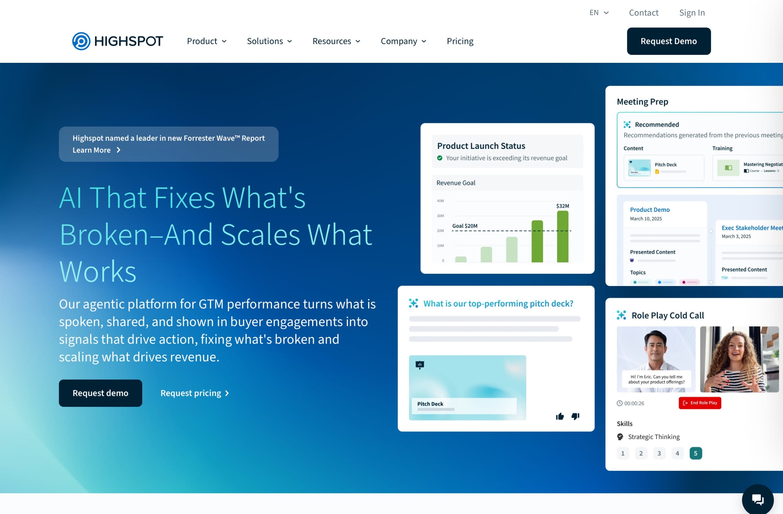 Highspot Landing Page Screenshot.
