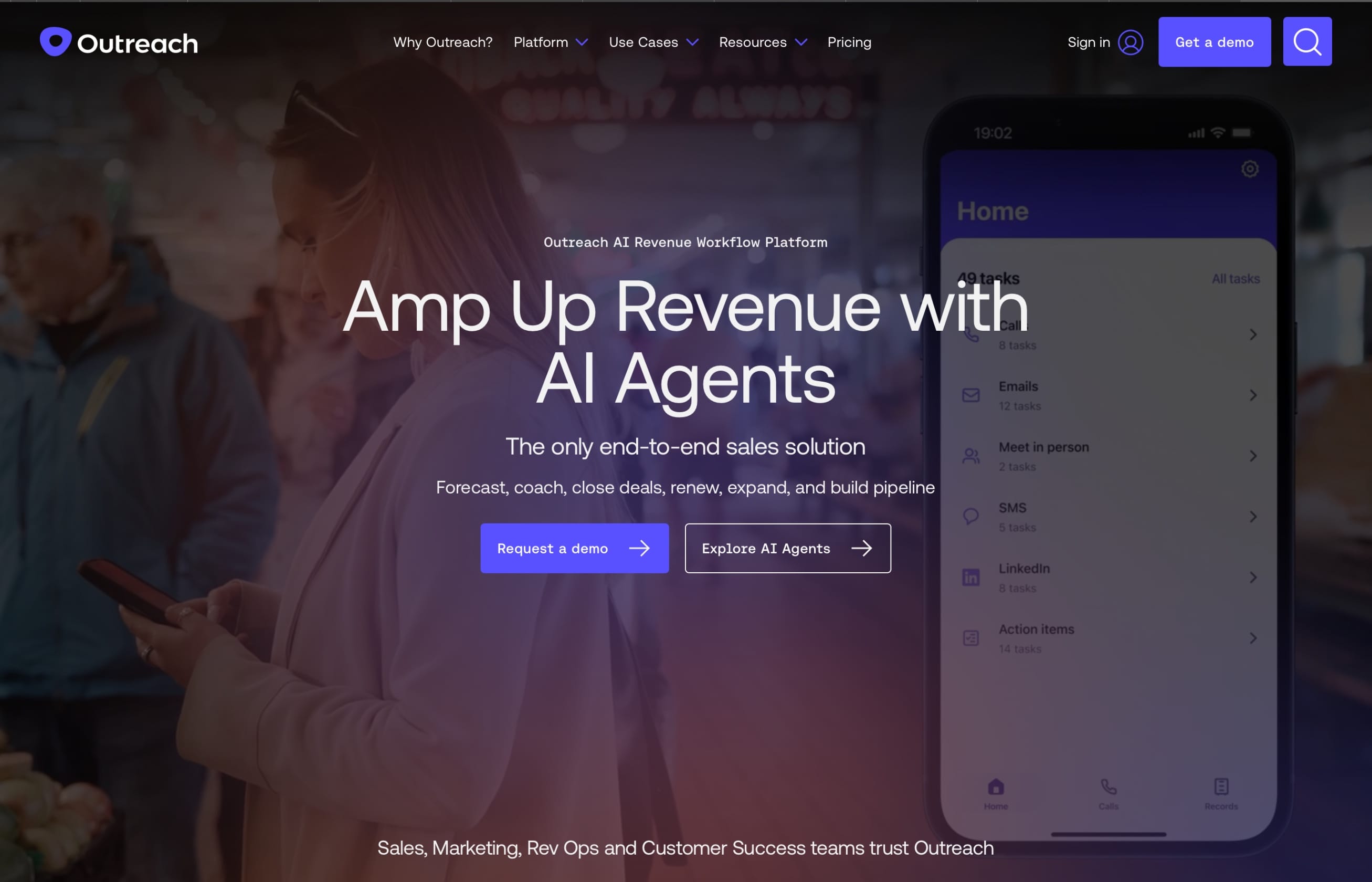 Outreach Landing Page Screenshot.