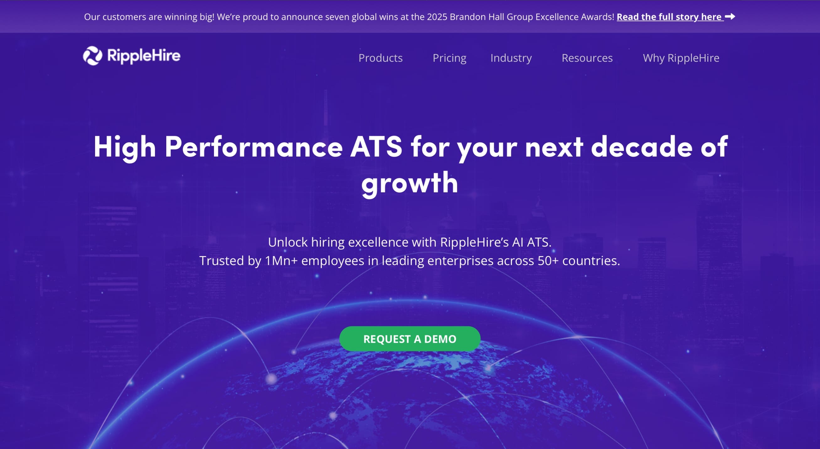 RippleHire Landing Page