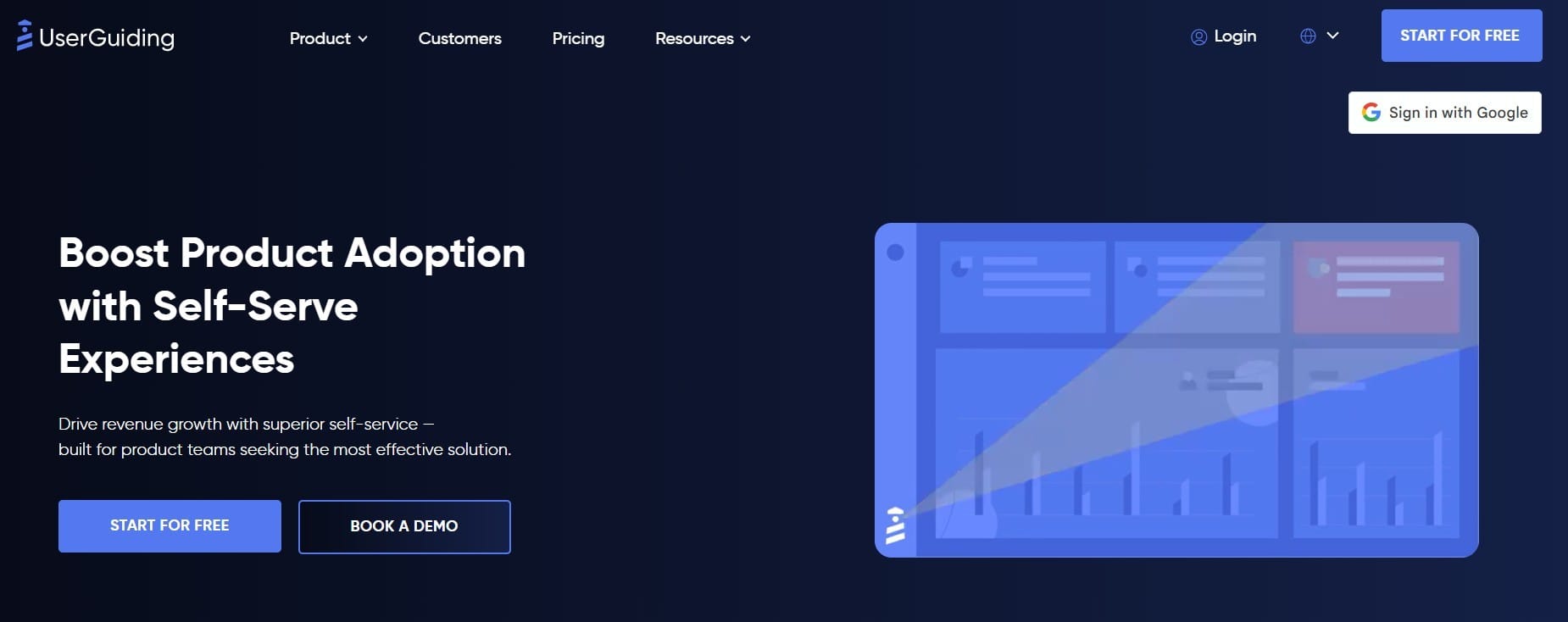 UserGuiding home page