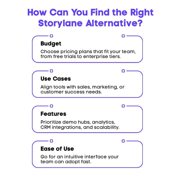 An Infographic on How Can You Find the Right Storylane Alternative