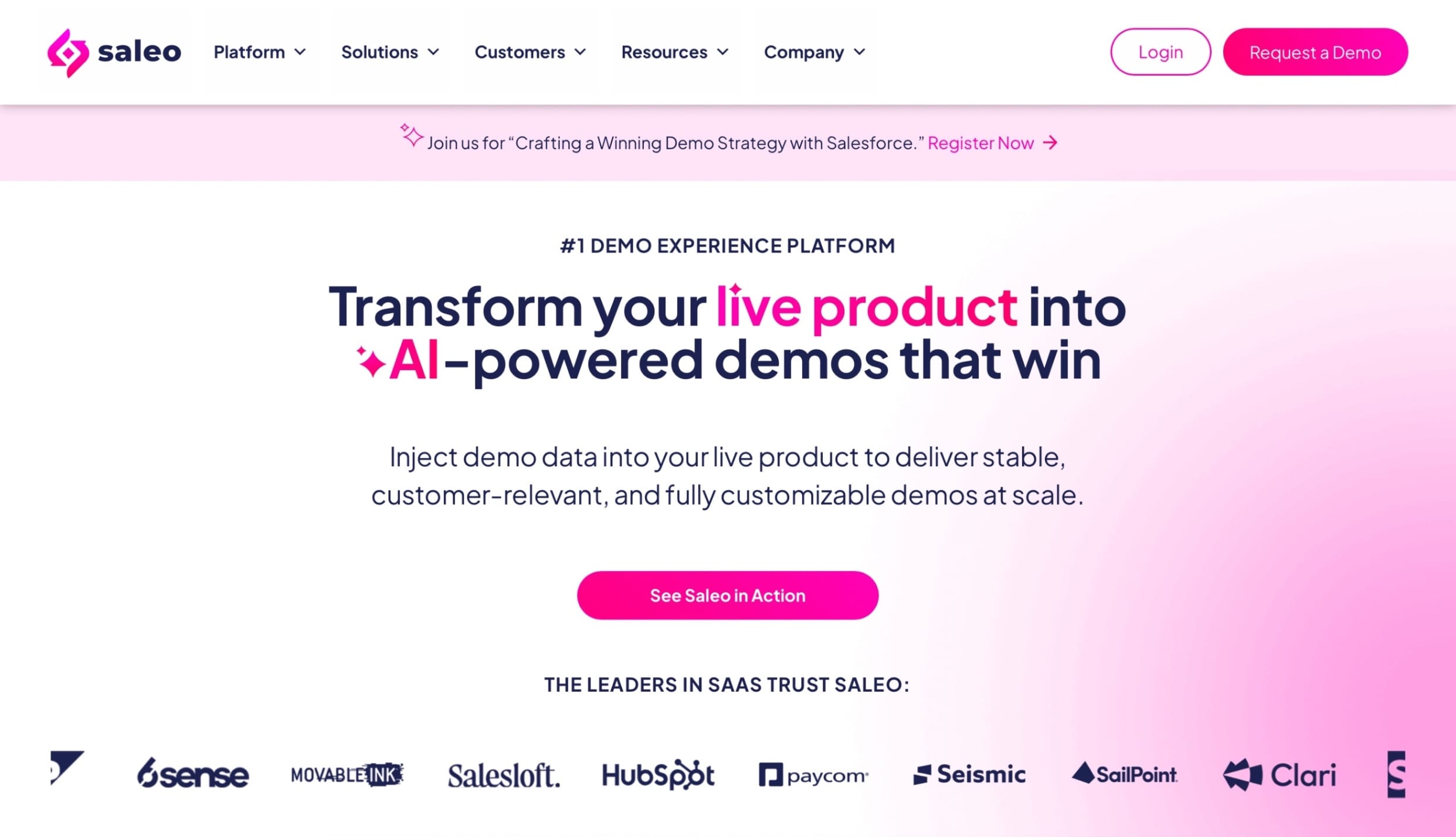 Saleo Landing Page