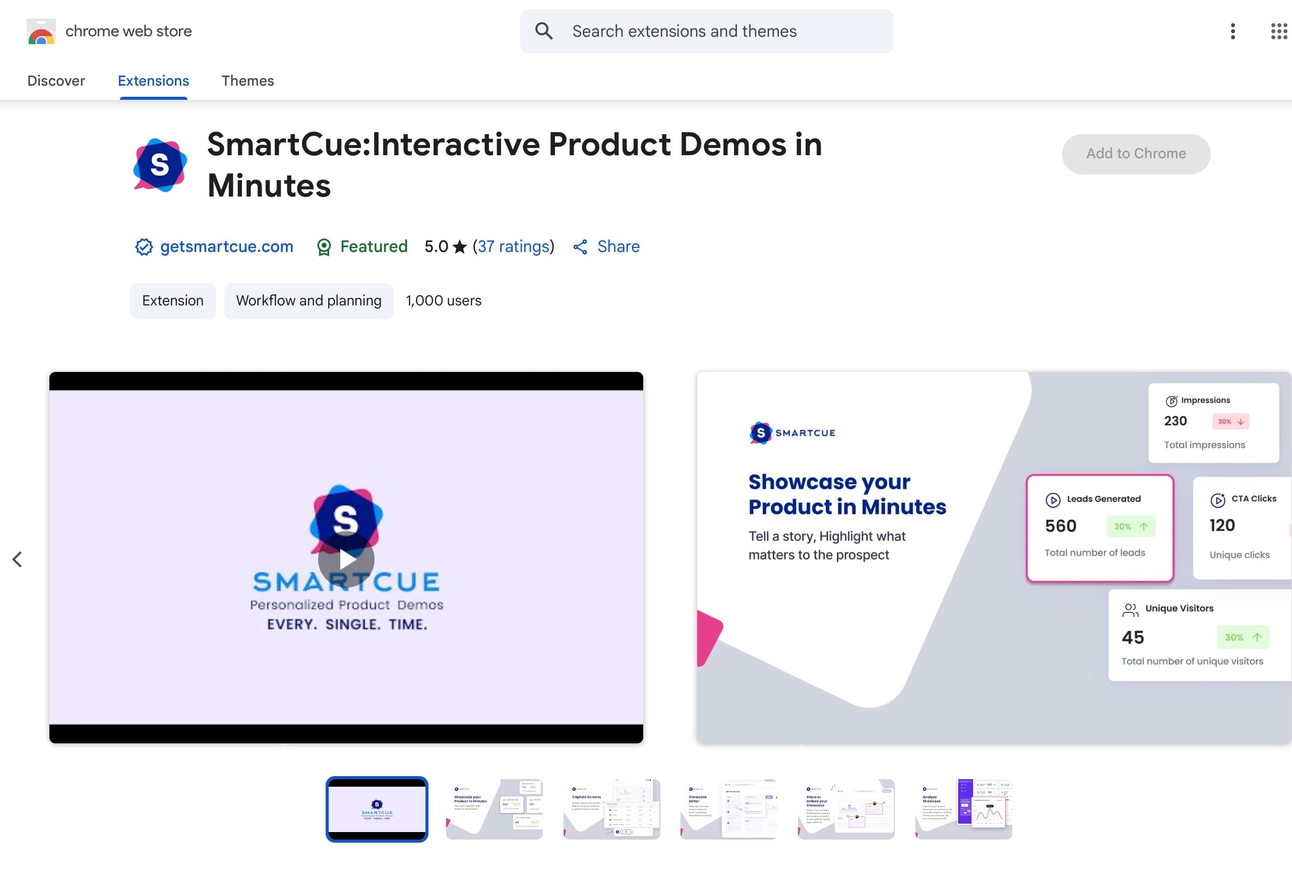 SmartCue Chrome Extension.