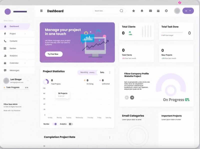 Screenshot  of Saleo interactive demo software