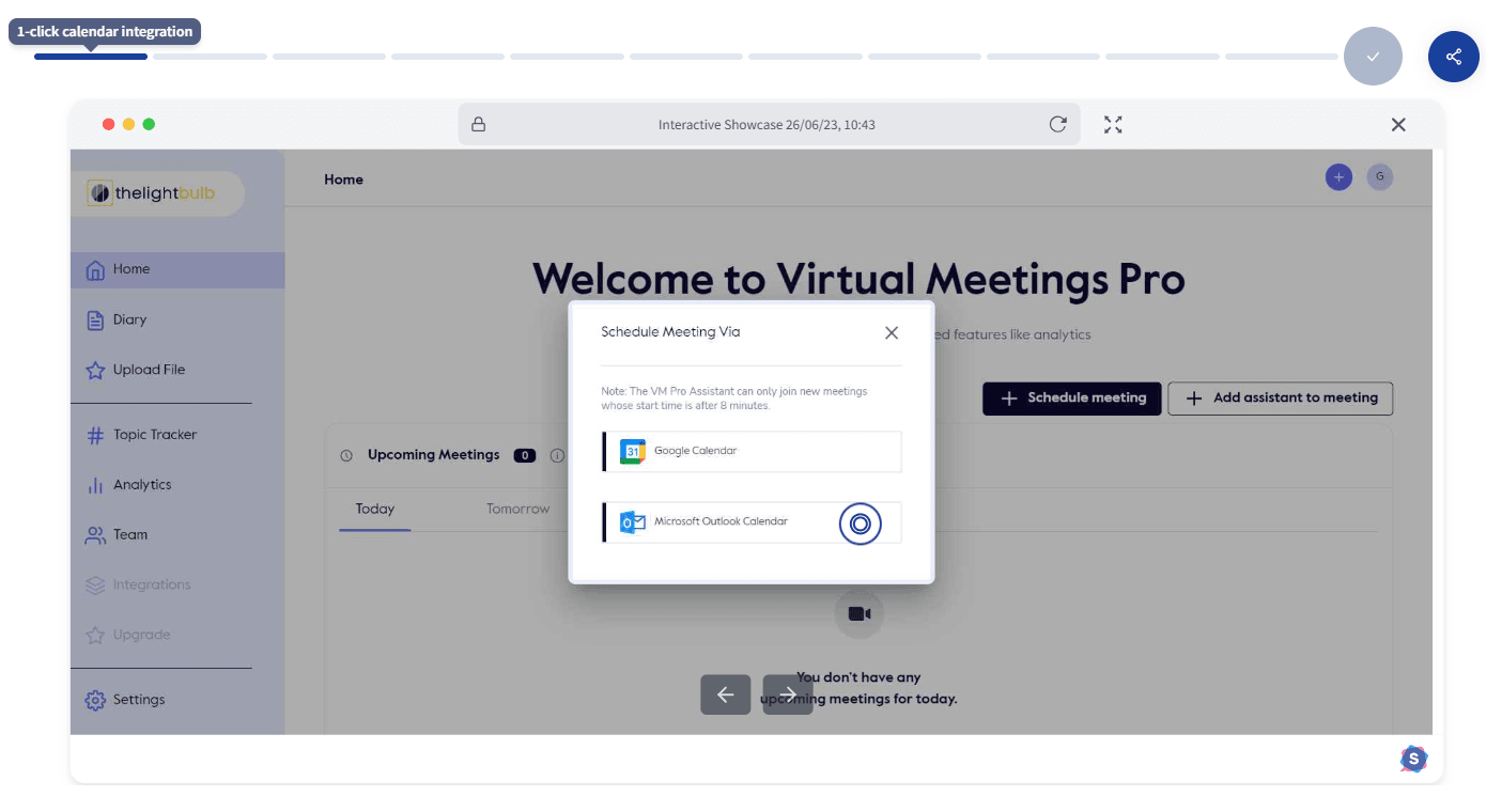 Screenshot of lightbulb.ai demo