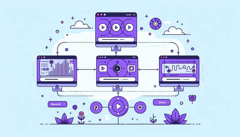 SmartCue demo creation workflow: record, edit, share