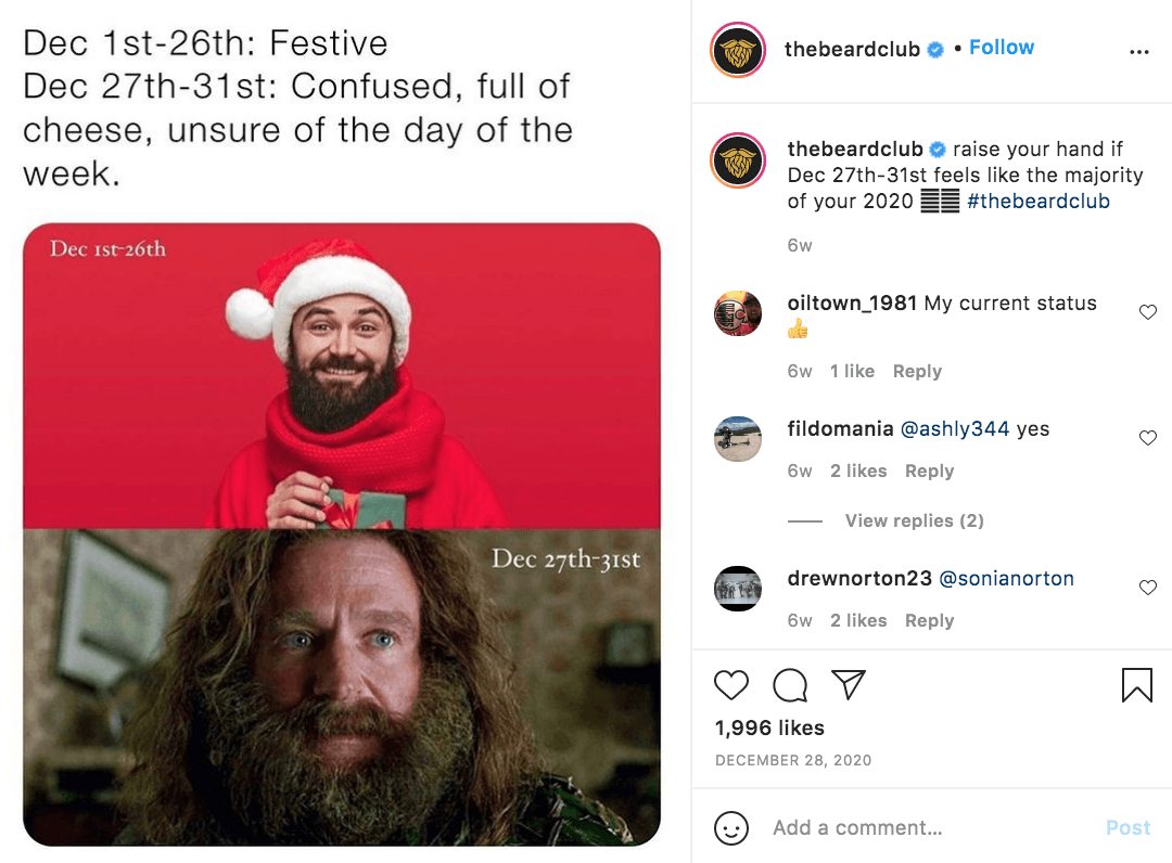The Beard Club Meme Marketing Example