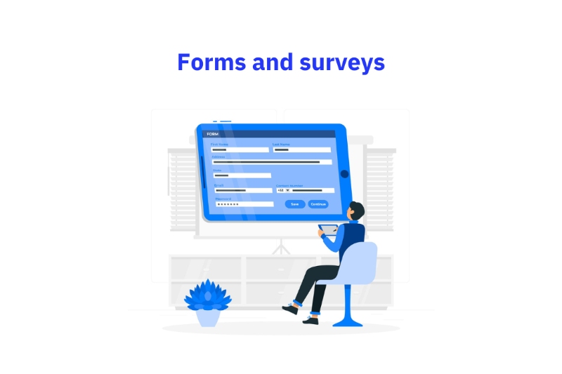 Forms and surveys to get first-party data