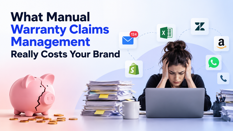 Stressed support agent managing costly warranty claims across multiple disconnected sales channels.