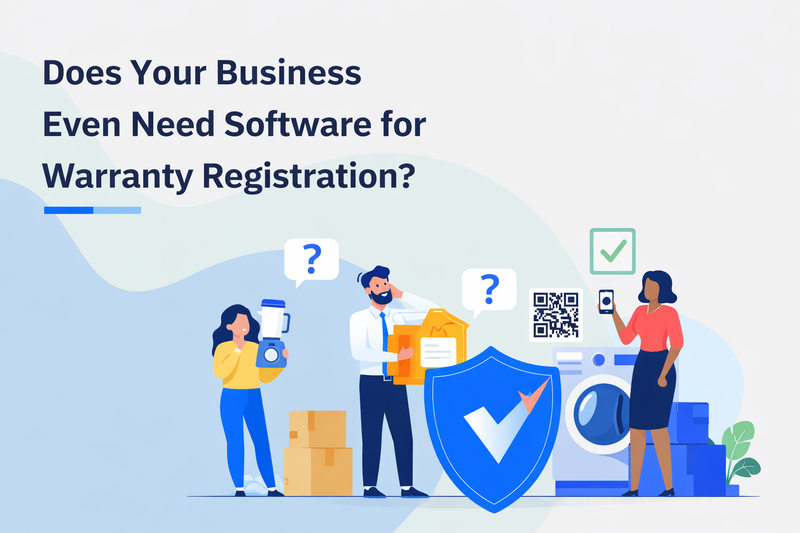 Illustration with text Does Your Business Need Software for Warranty Registration