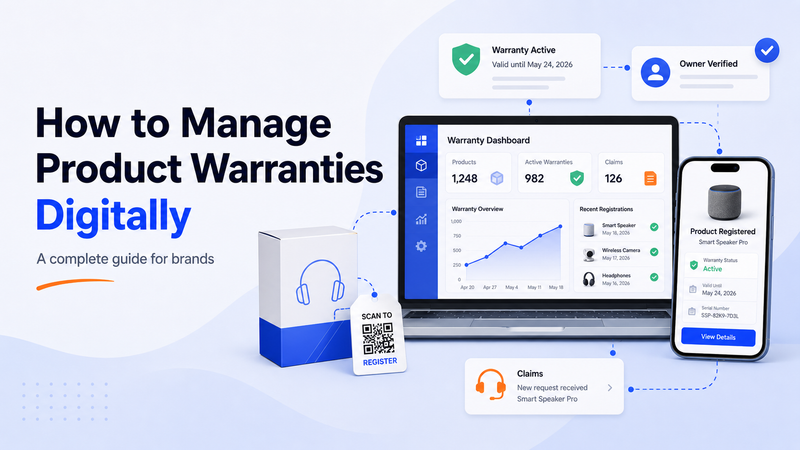 Digital warranty management setup workflow from registration to claims and analytics