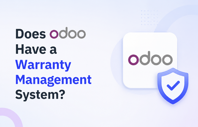 Odoo warranty management system question with shield and brand card