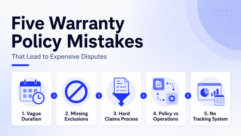 Five warranty policy mistakes leading to disputes and tracking issues