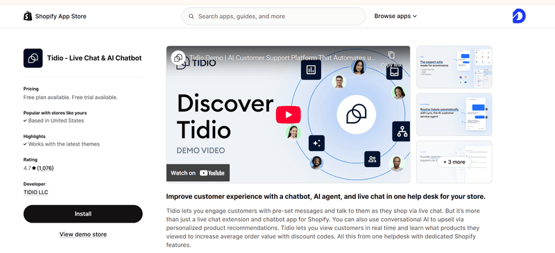 tidio-shopify