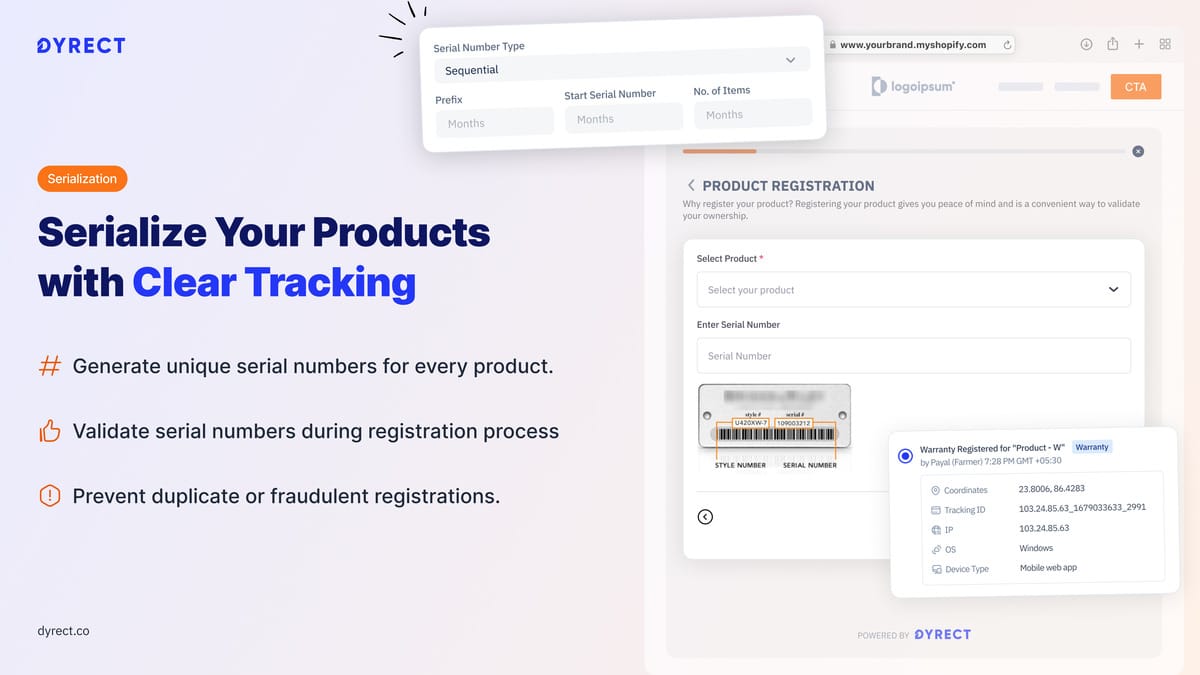 PRODUCT SERIALISATION DYRECT
