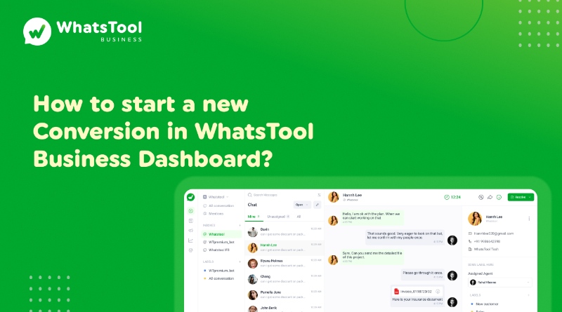 How to start a new Conversion in WhatsTool Business Dashboard?