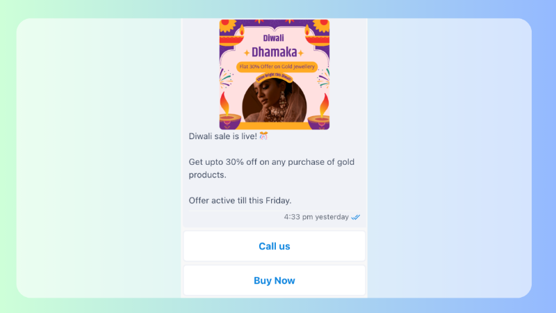 WhatsApp Marketing Template Diwali