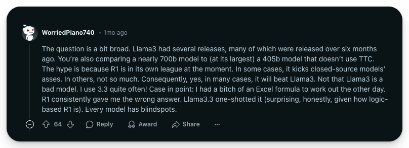 DeepSeek vs Llama
