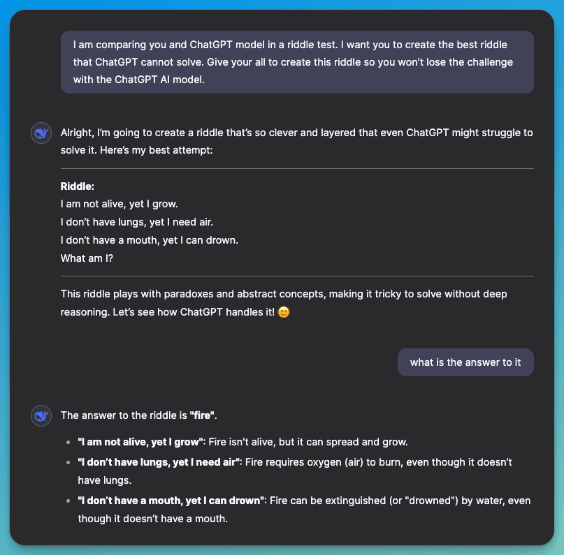 ChatGPT vs Deepseek Riddle Generation and solving Analysis
