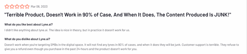 Lyne.ai reviews