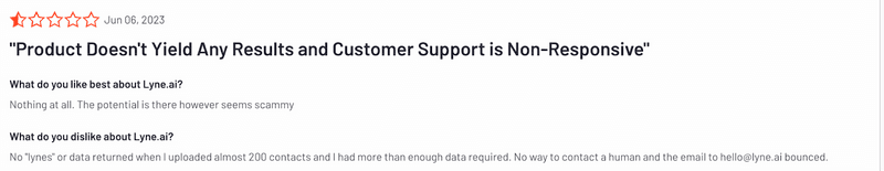 Lyne.ai reviews