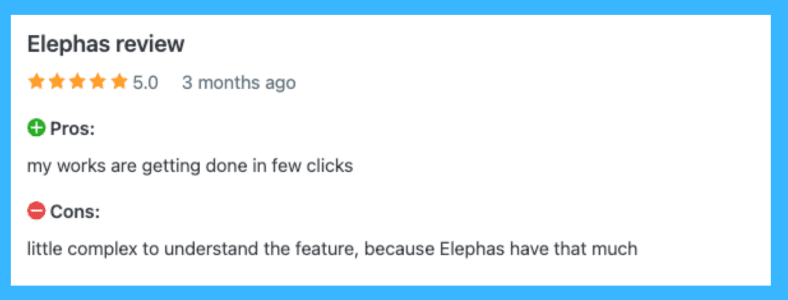 Elephas Reviews