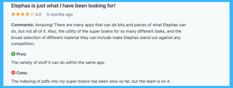 Elephas Reviews