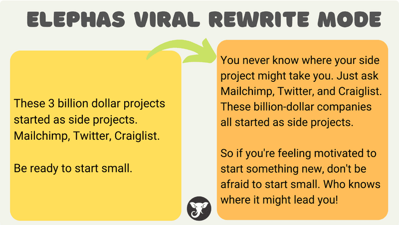 Content Creation and Brainstorming with elephas 