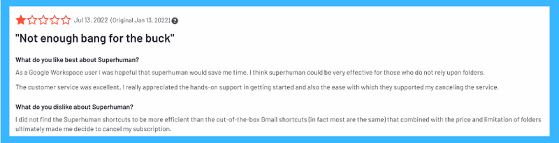 Superhuman Reviews