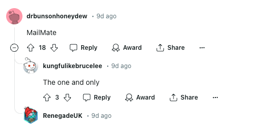 Redditors comments on Best Email Client For Mac