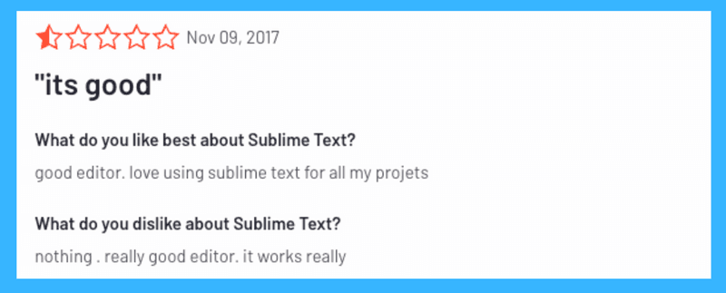Sublime Text Reviews 